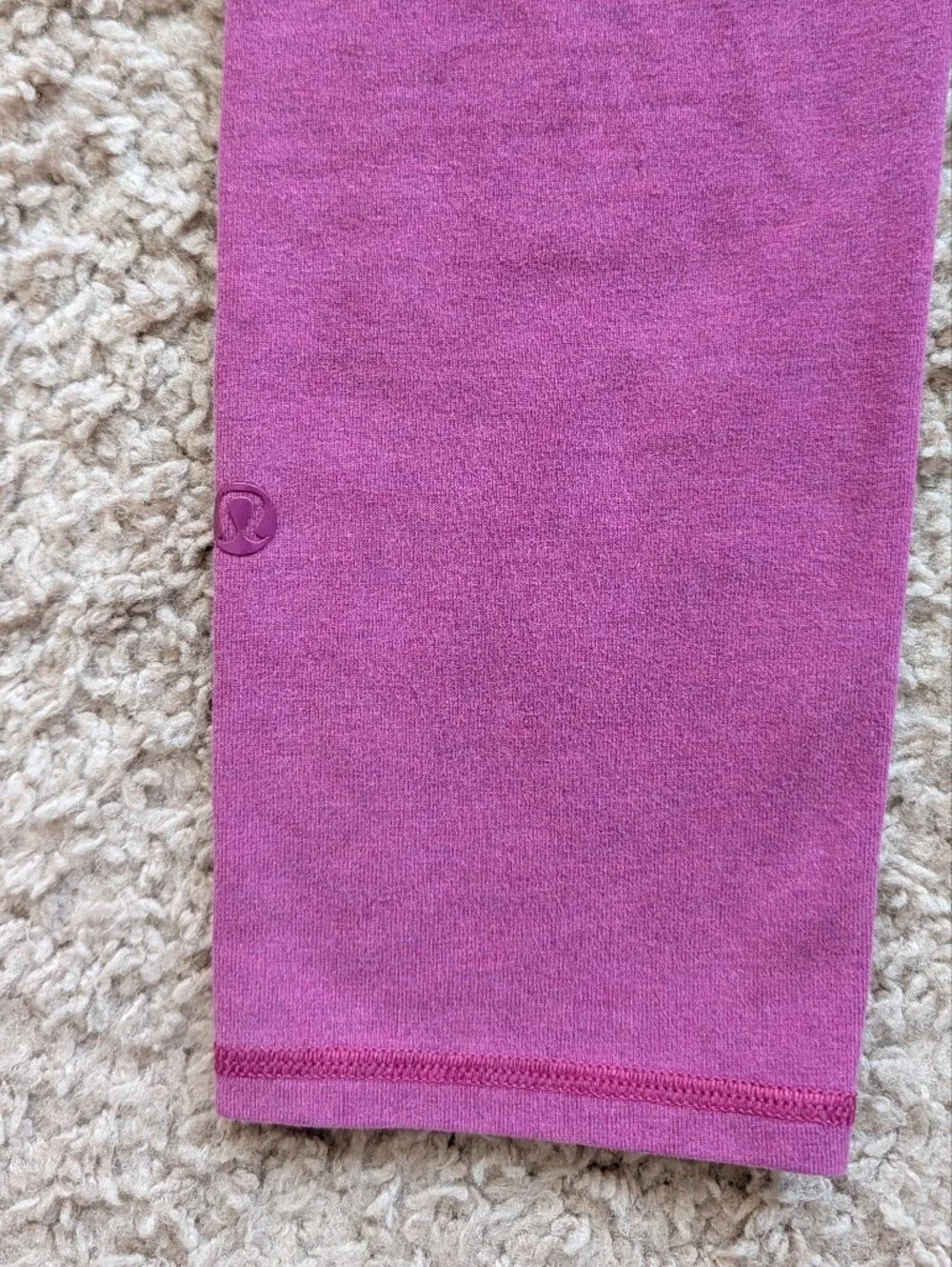 Lululemon Womens Purple Roll Down Waist Wunder Under Crop II Leggings Size 4